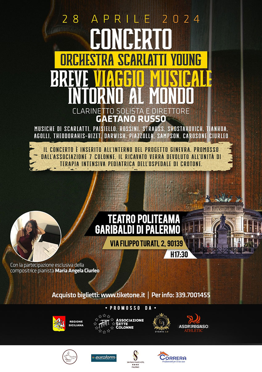 Breve Viaggio Musicale Intorno al Mondo: concerto di beneficenza al Teatro Politeama di Palermo